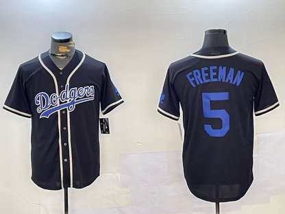 LA.Dodgers #5 Freddie Freeman Blue Player Game Jersey Cool Base Stitched Baseball Jerseys