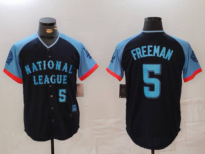 LA.Dodgers #5 Freddie Freeman Navy Player Jersey All Star Limited Stitched Baseball Jerseys