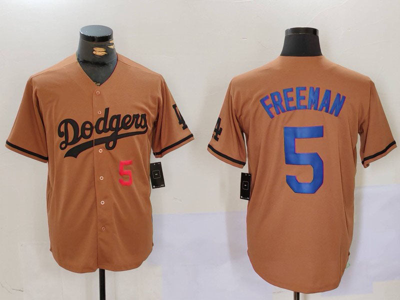 LA.Dodgers #5 Freddie Freeman Player Olive Cool Base Limited Stitched Baseball Jerseys