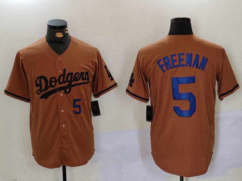 LA.Dodgers #5 Freddie Freeman Olive Cool Base Limited Stitched Baseball Jerseys Player Jersey