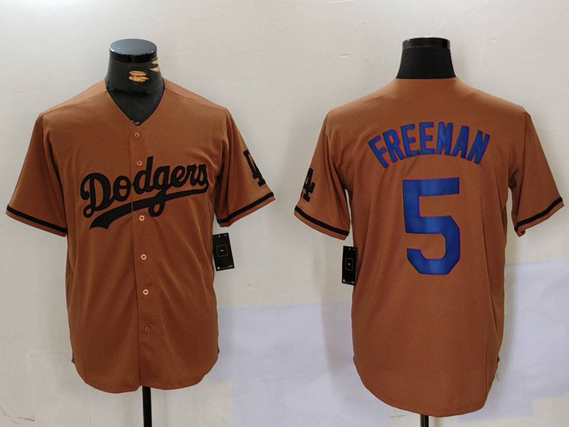 LA.Dodgers #5 Freddie Freeman Player Jersey Olive Cool Base Limited Stitched Baseball Jerseys