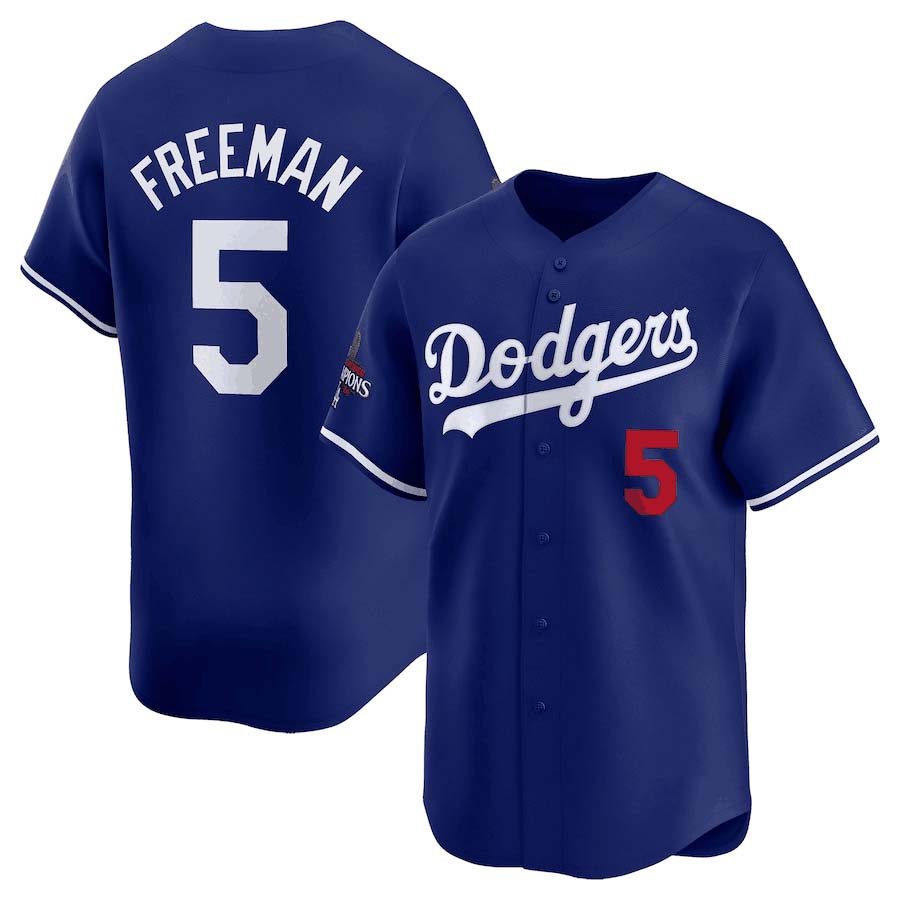 LA.Dodgers #5 Freddie Freeman Player Royal Limited Stitched Baseball Jerseys