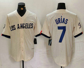 LA.Dodgers #7 Julio Urias Player Cream City Connect Limited Stitched Baseball Jerseys