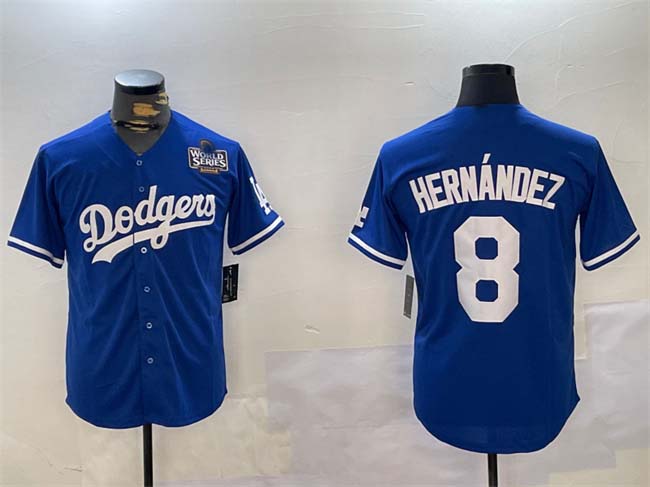 LA.Dodgers #8 Enrique Hernández Royal Cool Base Stitched Baseball Jerseys Player Jersey