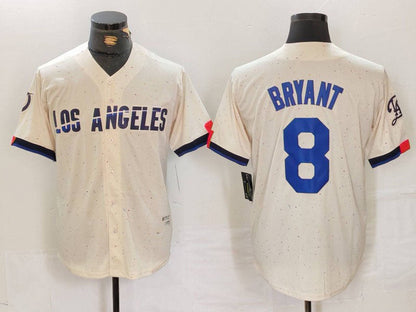 LA.Dodgers #8 Kobe Bryant Cream Limited Stitched Baseball Jerseys Player Jersey