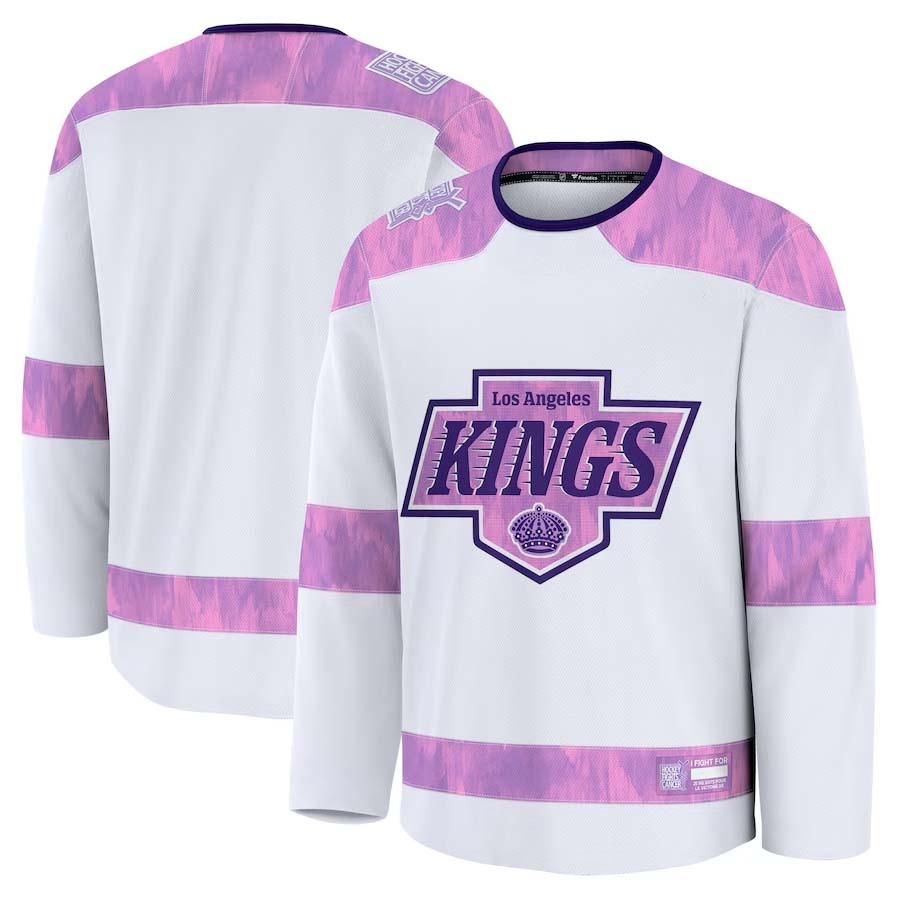 L.Angeles Kings Fanatics Blank Player Game Hockey Jersey - White Stitched American Hockey Jerseys