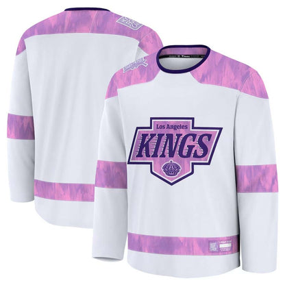 L.Angeles Kings Fanatics Blank Player Game Hockey Jersey - White Stitched American Hockey Jerseys