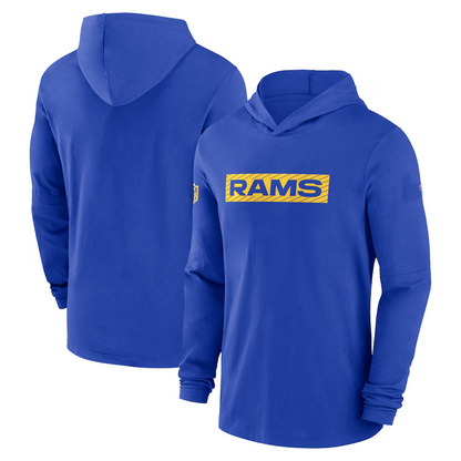 LA.Rams Salute To Service Club Pullover Hoodie Royal Player Jersey Stitched American Football Jerseys