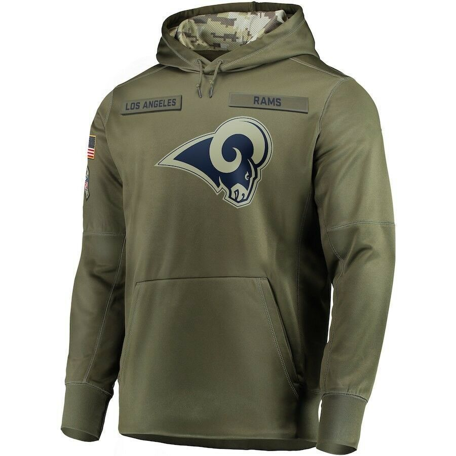 LA.Rams Salute To Service Club Pullover Hoodie Player Jersey Birthday gifts Stitched American Football Jerseys