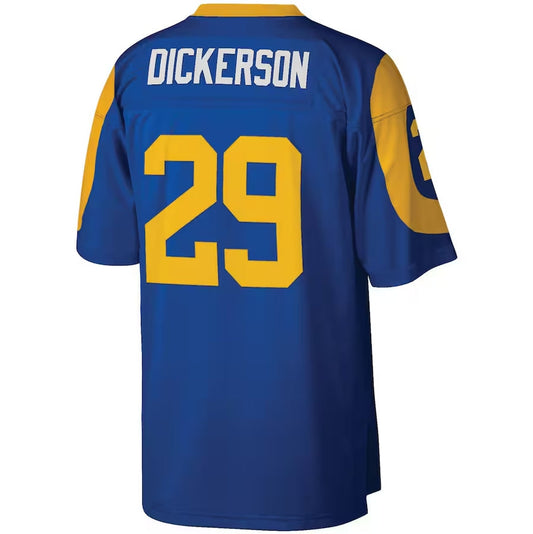 LA.Rams #29 Eric Dickerson Mitchell & Ness Legacy Replica Player Jersey - Royal Stitched American Football Jerseys