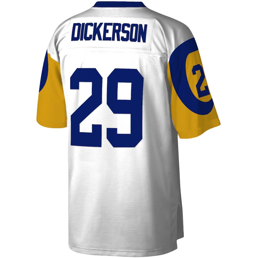 LA.Rams #29 Eric Dickerson Mitchell & Ness Legacy Replica Player Jersey - White Stitched American Football Jerseys