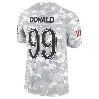 LA.Rams #99 Aaron Donald Player Arctic Camo Salute to Service Retired Player Limited Stitched American Football Jerseys