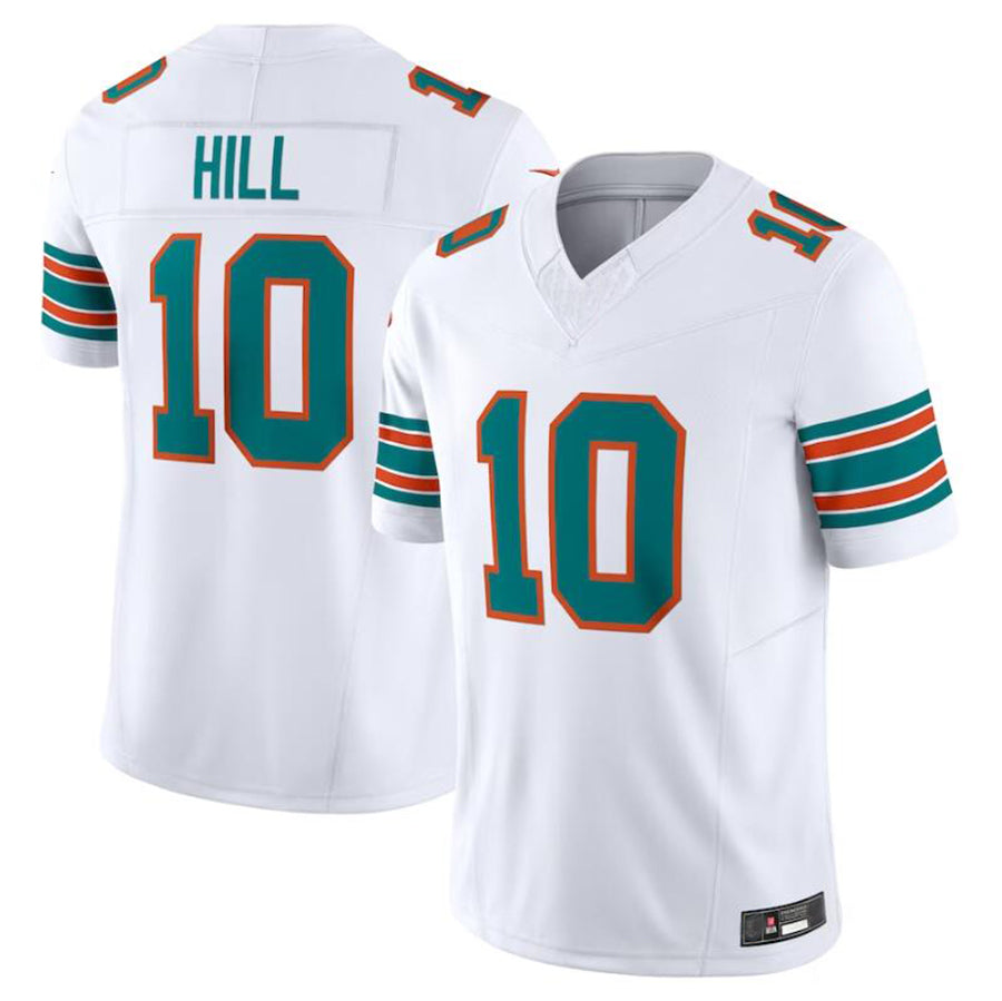 #10 Tyreek Hill Player M.Dolphins White Vapor F.U.S.E. Limited American Stitched Football Jerseys