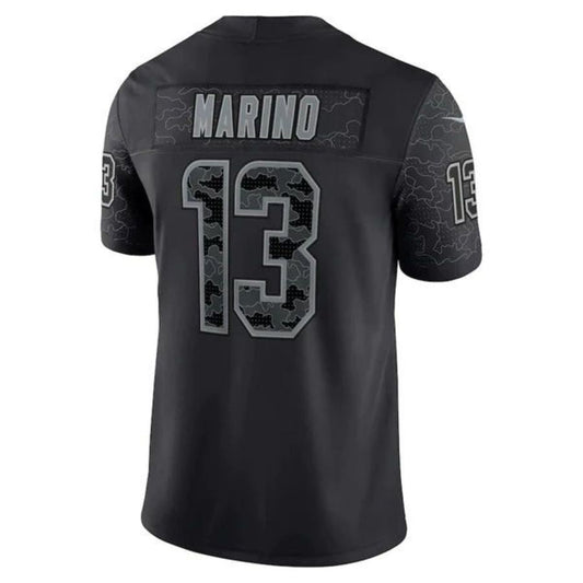 #13 Dan Marino Player M.Dolphins Black Retired Player RFLCTV Limited Football Jerseys