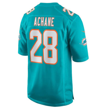 #28 Devon Achane Player M.Dolphins Aqua Game Stitched Football Jerseys