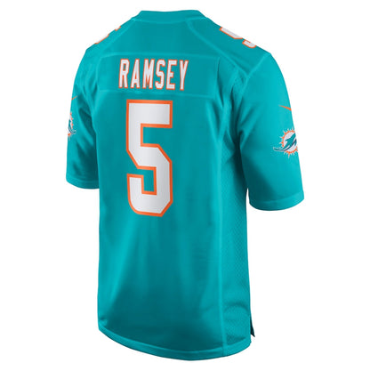 M.Dolphins #5 Jalen Ramsey Player Aqua Game  Stitched American Football Jerseys