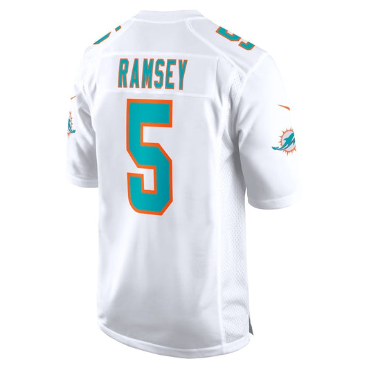 M.Dolphins #5 Jalen Ramsey Player White Game Stitched American Football Jerseys