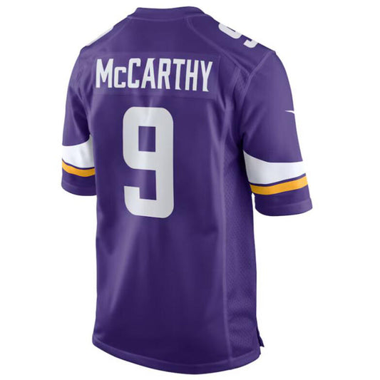 #9 J.J. McCarthy Player M.Vikings Purple Game Football Jerseys