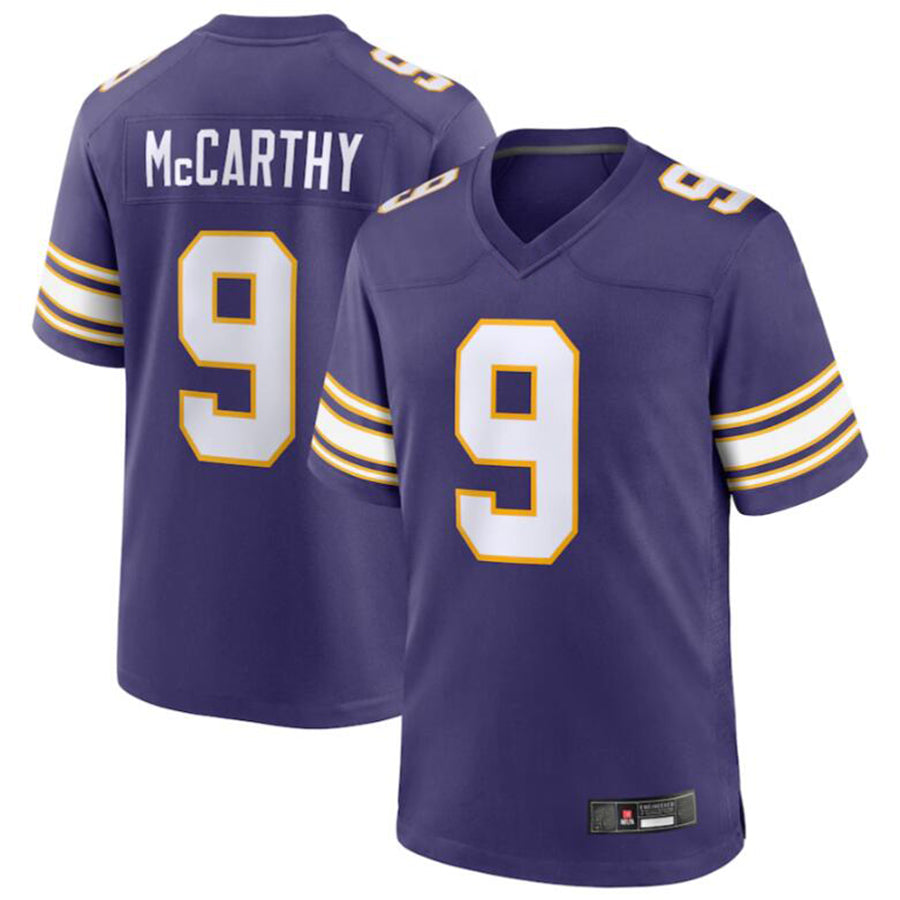 #9 J.J. McCarthy Player MN.Vikings Purple Game Football Jerseys