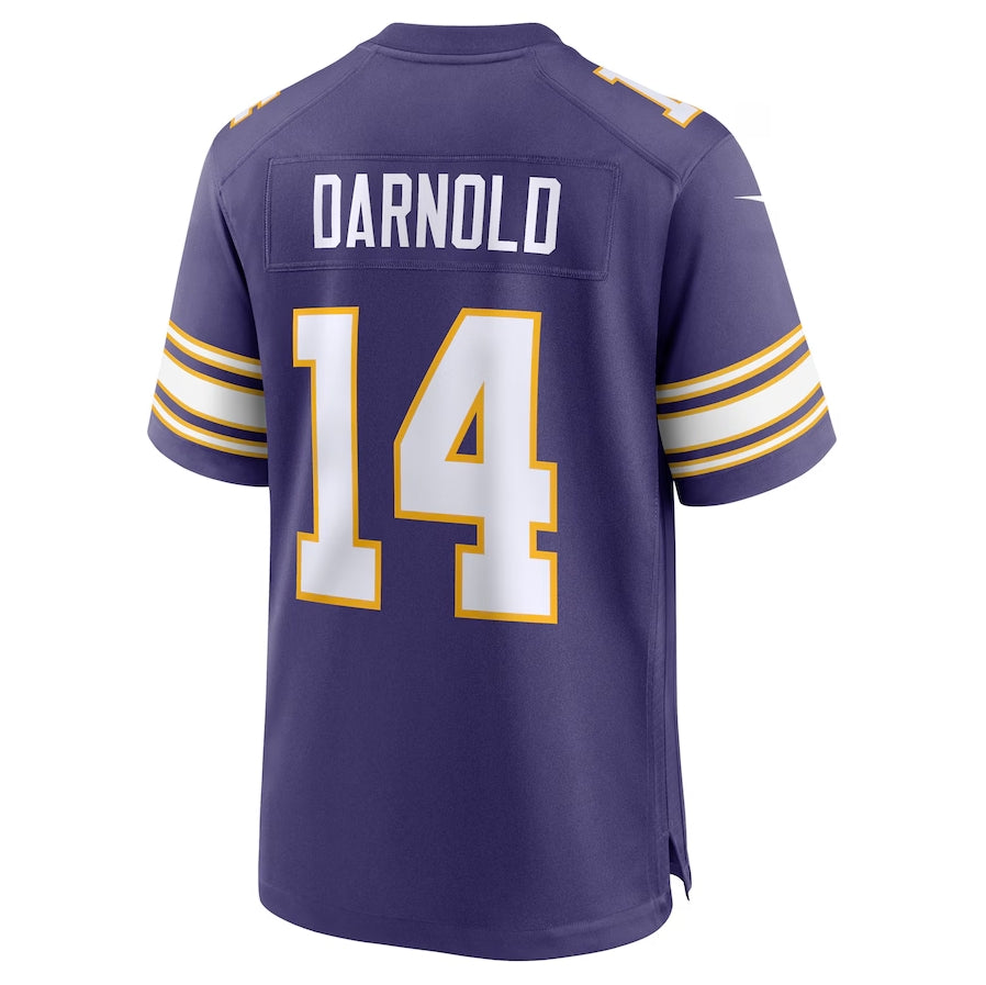 MN.Vikings #14 Sam Darnold Player Purple Game Stitched American Football Jerseys