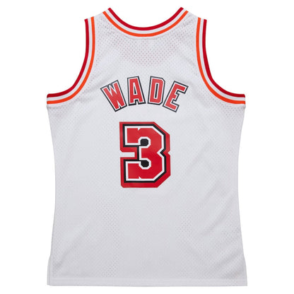 M.Heat #3 Dwyane Wade Player 2007-08 Hardwood Classics Swingman Jersey - White Stitched American Basketball Jerseys