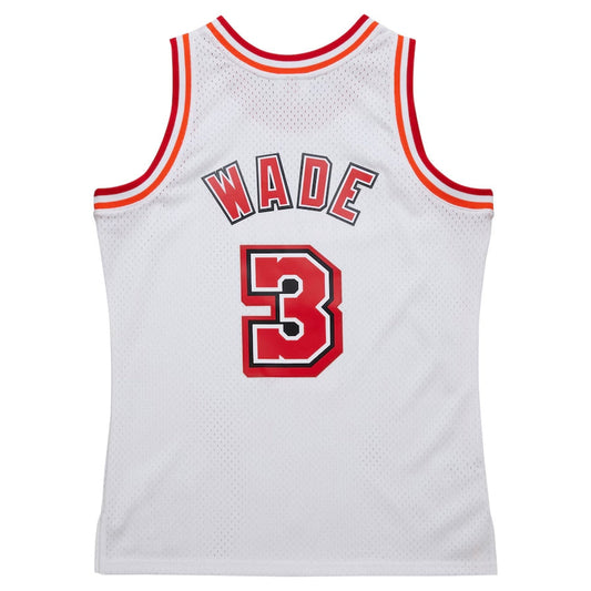 M.Heat #3 Dwyane Wade Player 2007-08 Hardwood Classics Swingman Jersey - White Stitched American Basketball Jerseys