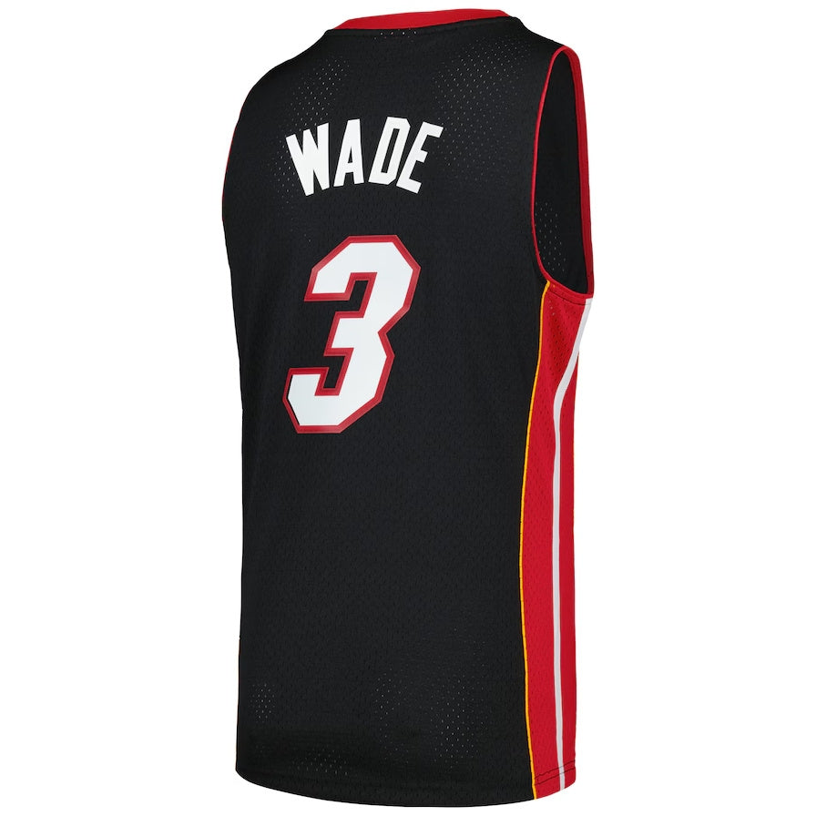 M.Heat #3 Dwyane Wade Player 2012-13 Hardwood Classics Swingman Jersey - Black Stitched American Basketball Jerseys