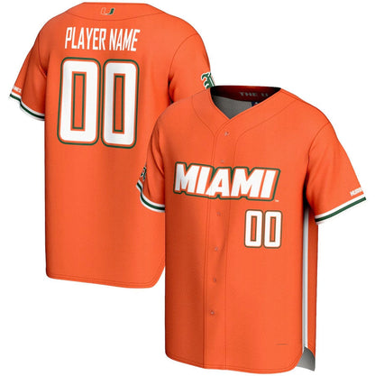 Custom M.Hurricanes GameDay Greats NIL Pick-A Lightweight Baseball Jerseys - Orange American College Jerseys