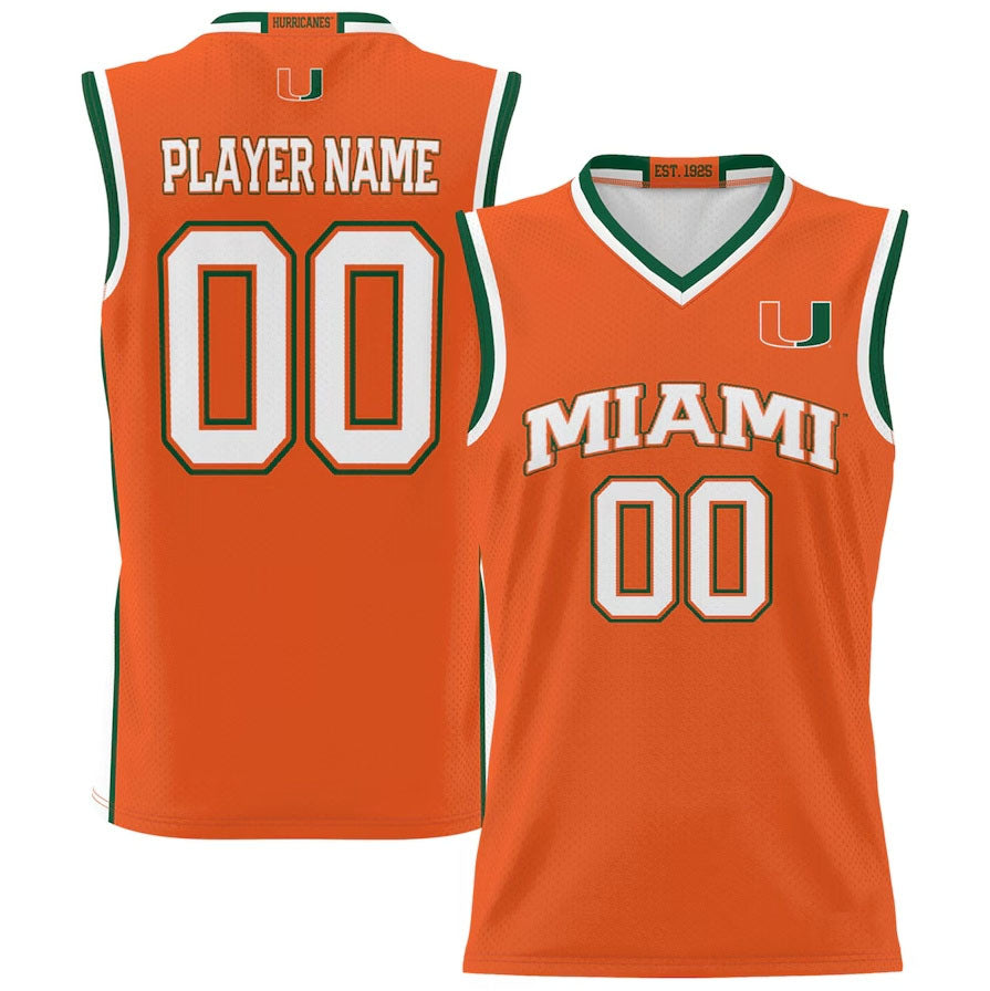 Custom M.Hurricanes GameDay Greats NIL Pick-A Lightweight Basketball Jersey - Orange American College Jerseys