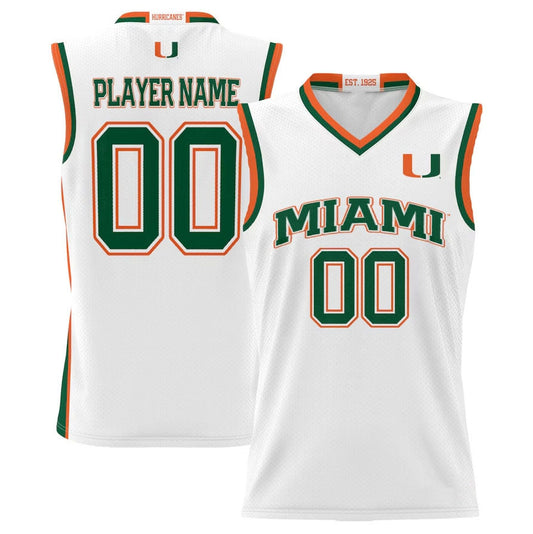 Custom M.Hurricanes NIL Pick-A Lightweight Basketball Jersey - White American College Jerseys