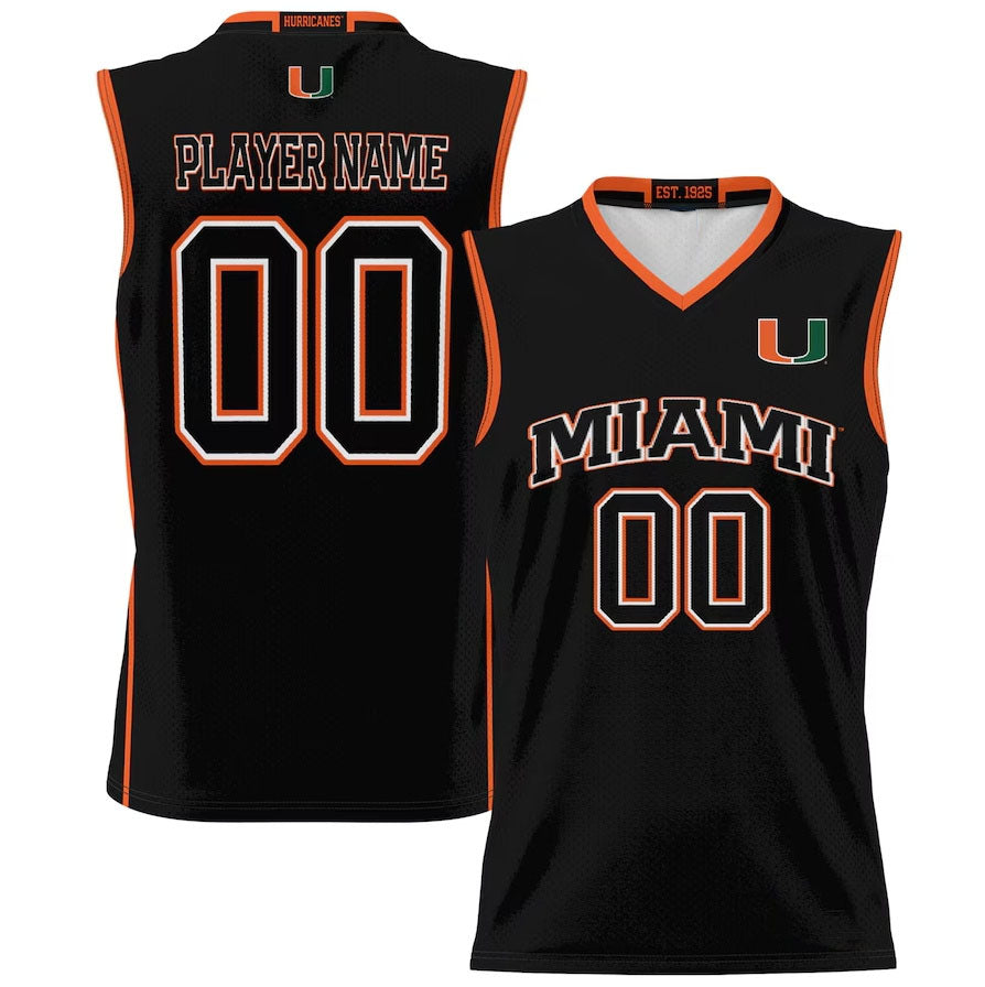 Custom M.Hurricanes GameDay Greats Unisex NIL Pick-A Lightweight Basketball Jersey - Black American College Jerseys