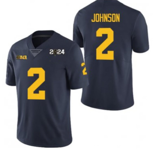 M.Wolverines #2 Will Johnson Player Navy Stitched American College Jerseys