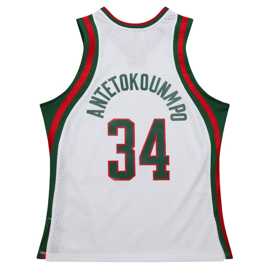 M.Bucks #34 Giannis Antetokounmpo Player 2013-14 Hardwood Classics Swingman Jersey - White Stitched American Basketball Jerseys