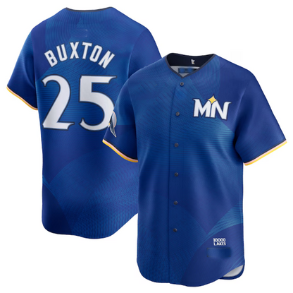 M.Twins #25 Byron Buxton Player Royal City Connect Limited Baseball Jerseys