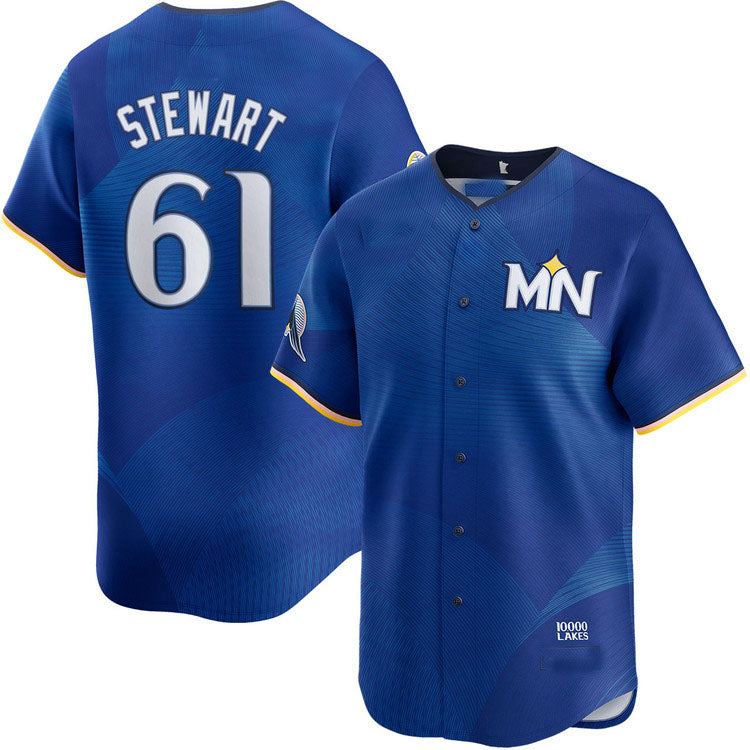 M.Twins #61 Brock Stewart Player City Connect Limited Baseball Jerseys