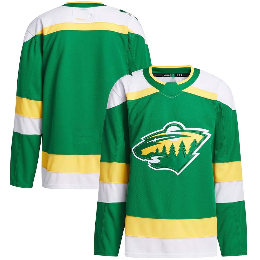 M.Wild Blank Player Game Hockey Jersey – Green Stitched American Hockey Jerseys