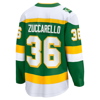 M.Wild #36 Mats Zuccarello Fanatics Alternate Premier Breakaway Player Jersey - Green Stitched American Hockey Jerseys