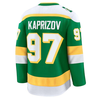 M.Wild #97 Kirill Kaprizov Fanatics Alternate Premier Breakaway Player Jersey - Green Stitched American Hockey Jerseys