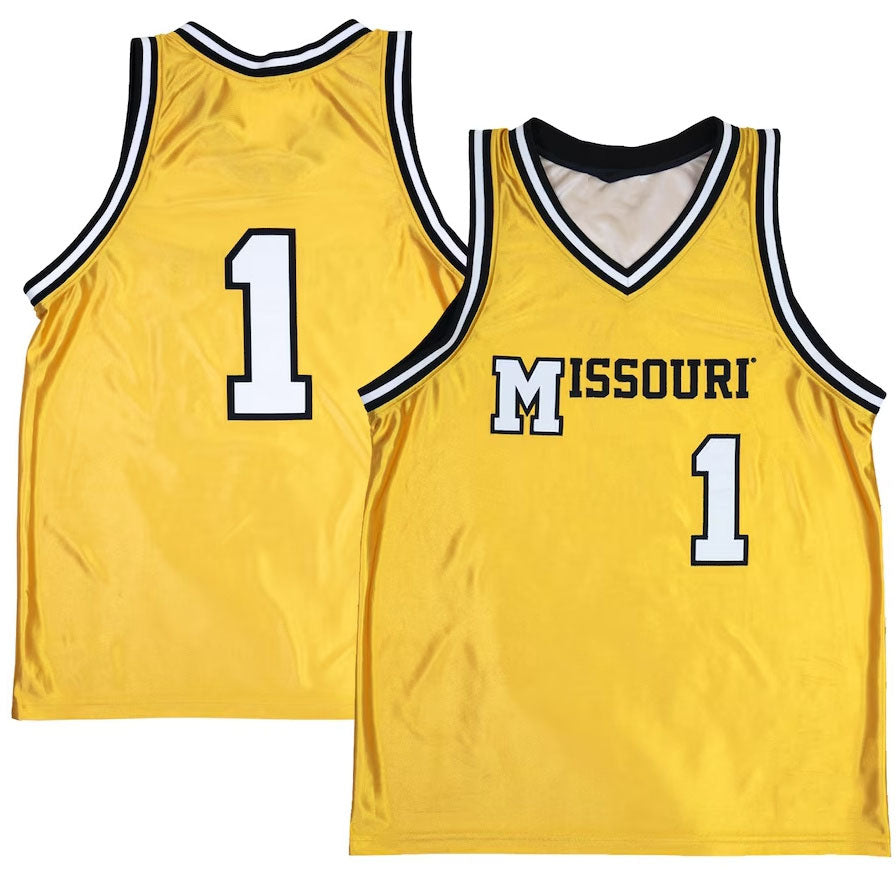 M.Tigers #1 Player 1988-89 Legacy Basketball Jersey - Gold American College Jerseys