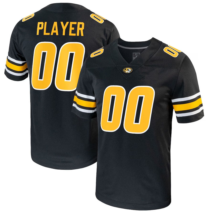 Custom M.Tigers Pick-A NIL Replica Football Jersey - Black American College Jerseys