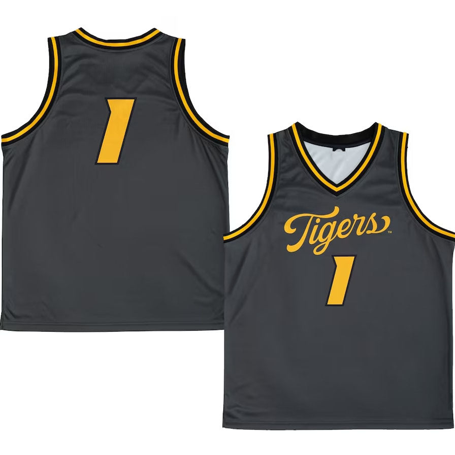 M.Tigers #1 Player Unisex Alternate Script Jersey - Anthracit American College Jerseys