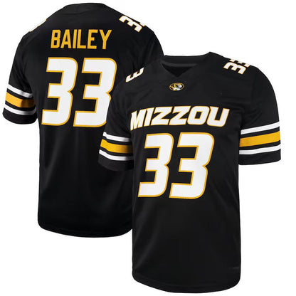 M.Tigers #33 Chad Bailey NIL Player Football Jersey - Black American College Jerseys