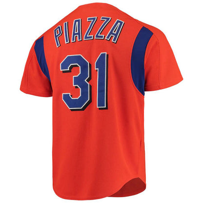 NY.Mets #31 Mike Piazza Orange Player Game Baseball Jerseys