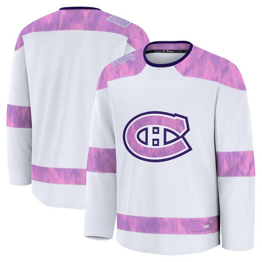 M.Canadiens Fanatics Blank Player Game Hockey Jersey - White Stitched American Hockey Jerseys