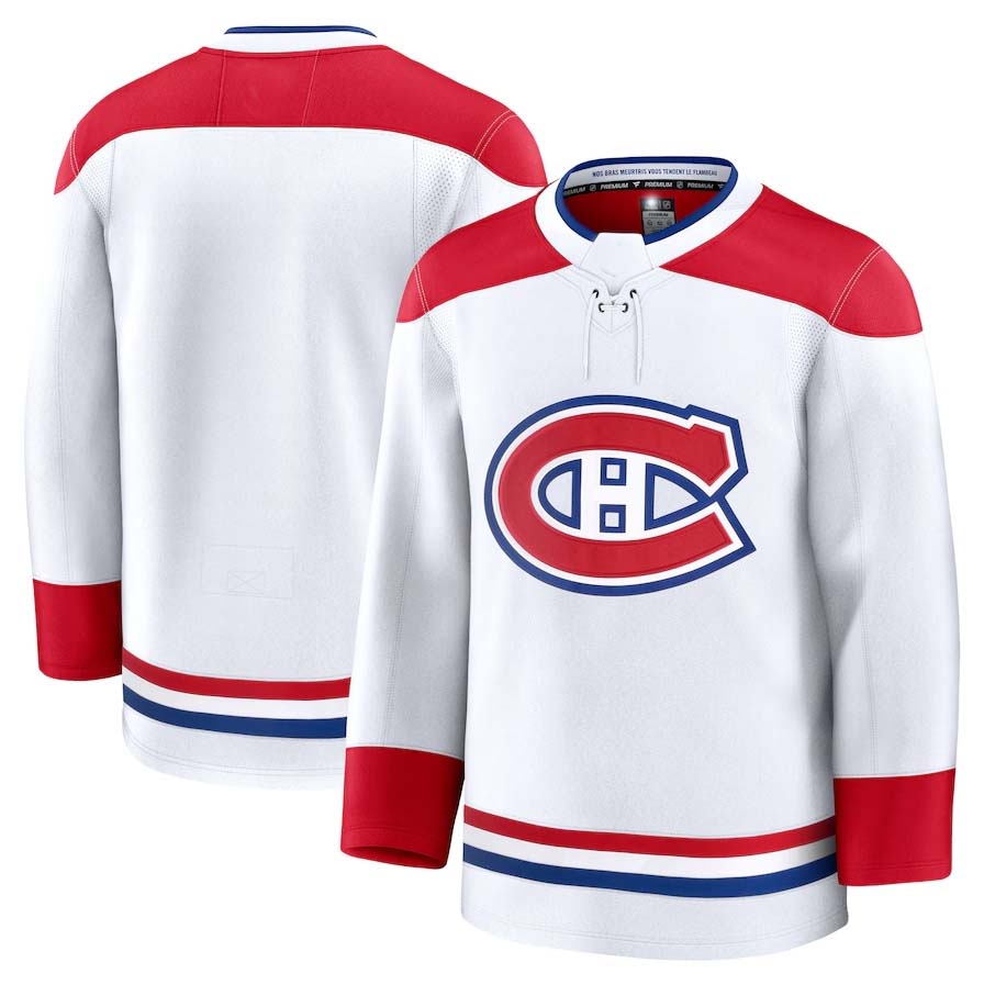 M.Canadiens Fanatics Blank Player Game Jersey - White Stitched American Hockey Jerseys