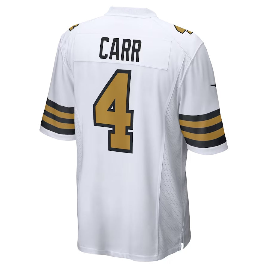 NO.Saints #4 Derek Carr White Player Game Stitched American Football Jerseys