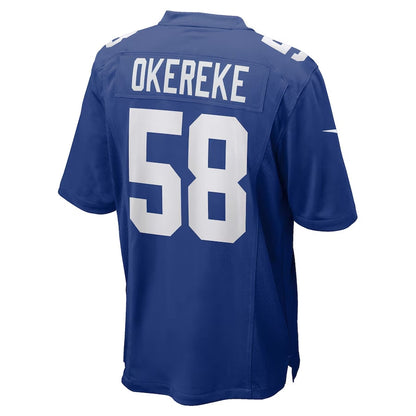 NY.Giants #58 Bobby Okereke Royal Game Player Stitched American Football Jerseys