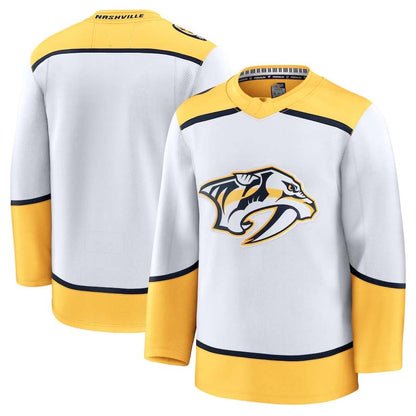 N.Predators Blank Player Fanatics Away Premium Jersey - White Stitched American Hockey Jerseys