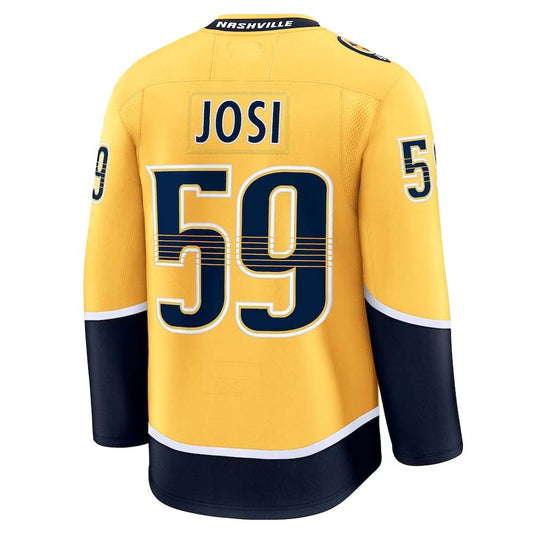 N.Predators #59 Roman Josi Fanatics Player Game Jersey - Yellow Stitched American Hockey Jerseys