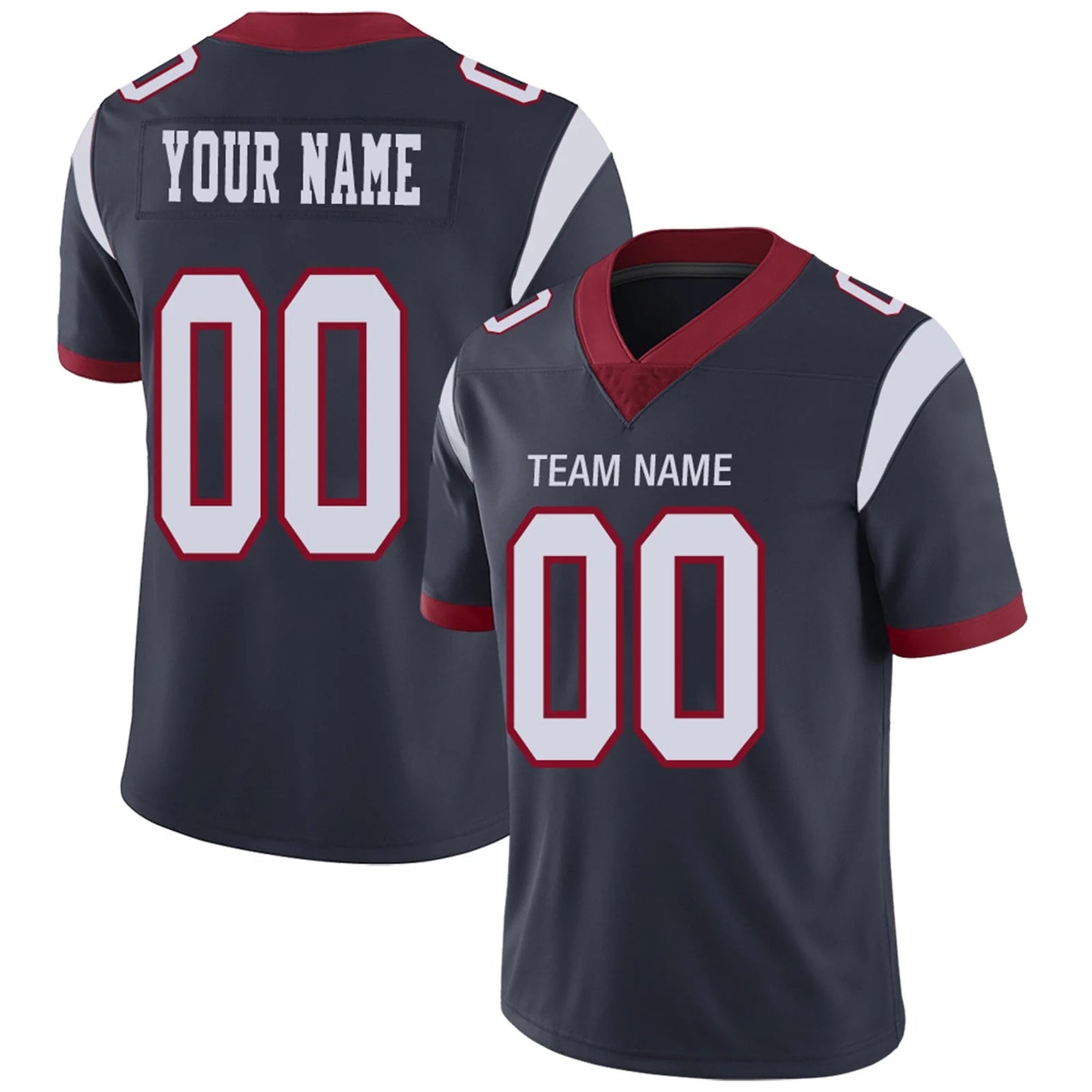 Custom H.Texans Navy Personalized Design Your Own Name and Number for Men Women Youth Jerseys